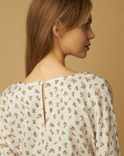 Load image into Gallery viewer, Spring Flowered Dress with an Elastic Waistband and Cuffs