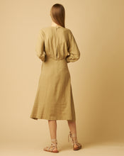 Load image into Gallery viewer, Beige Eco-Friendly Style Dress with an Open Back and Braided Belt