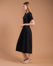 Load image into Gallery viewer, Dark Blue Polka Dot Dress