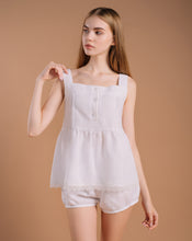 Load image into Gallery viewer, Linen Lounge Suit with Lace, Sleepwear