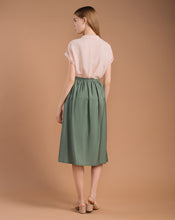 Load image into Gallery viewer, Emerald Green Midi Front Buttons Skirt