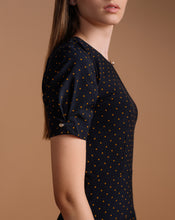 Load image into Gallery viewer, Dark Blue Polka Dot Dress