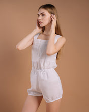Load image into Gallery viewer, Linen Lounge Suit with Lace, Sleepwear
