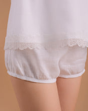 Load image into Gallery viewer, Linen Lounge Suit with Lace, Sleepwear