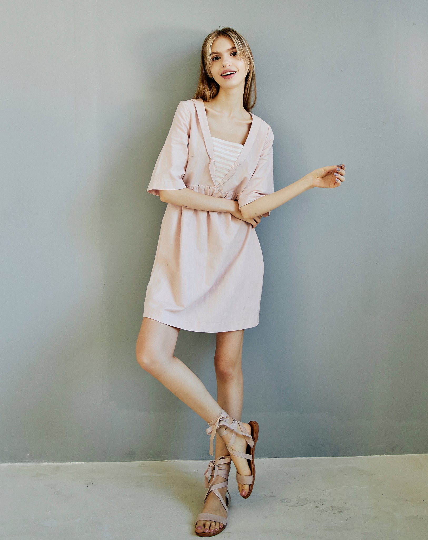 green emerald velvet dress Dusty Pink Shoulder-Tie Shift Dress – Gabi Swimwear
