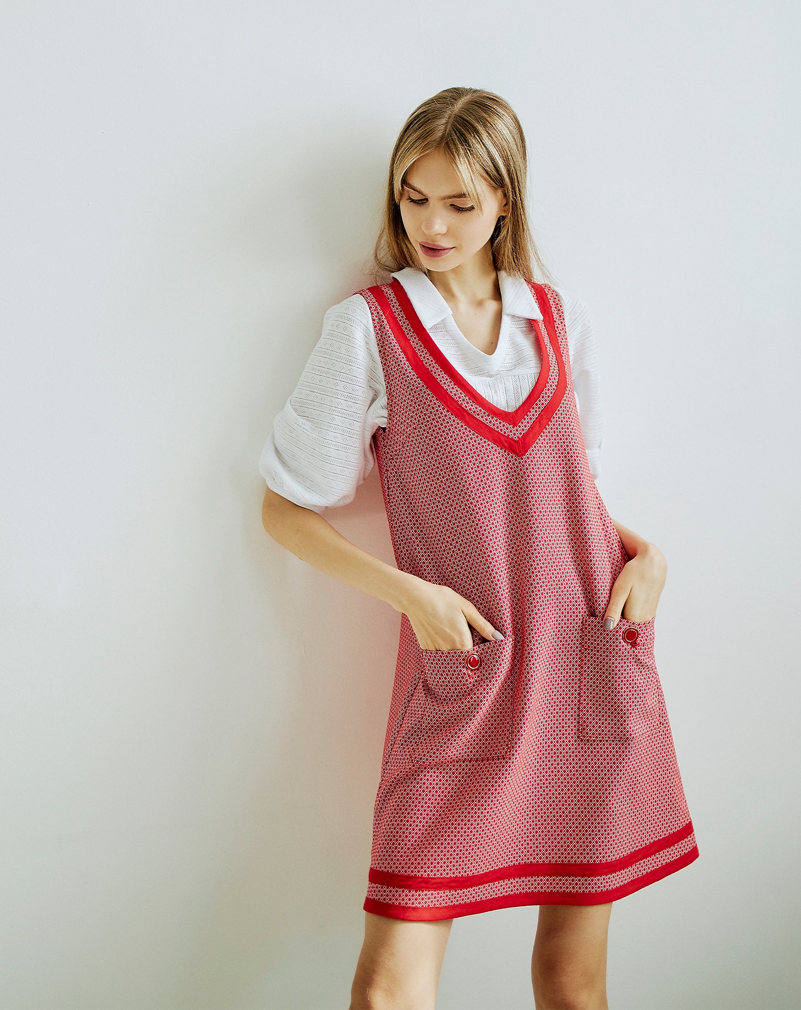 chinese dress ladies 'Bailey' Denim Overall Dress, 2X / Vintage Wash main image 0