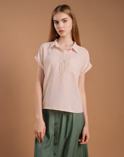 Load image into Gallery viewer, Creamy Essential Short-Sleeve Blouse
