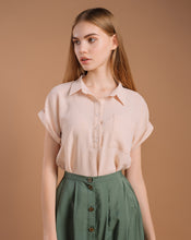 Load image into Gallery viewer, Emerald Green Midi Front Buttons Skirt
